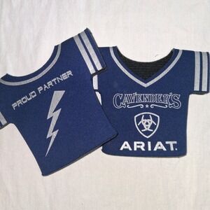 Ariat‎ Cavenders Proud Partner Drink Holder Koozie Set Blue Silver